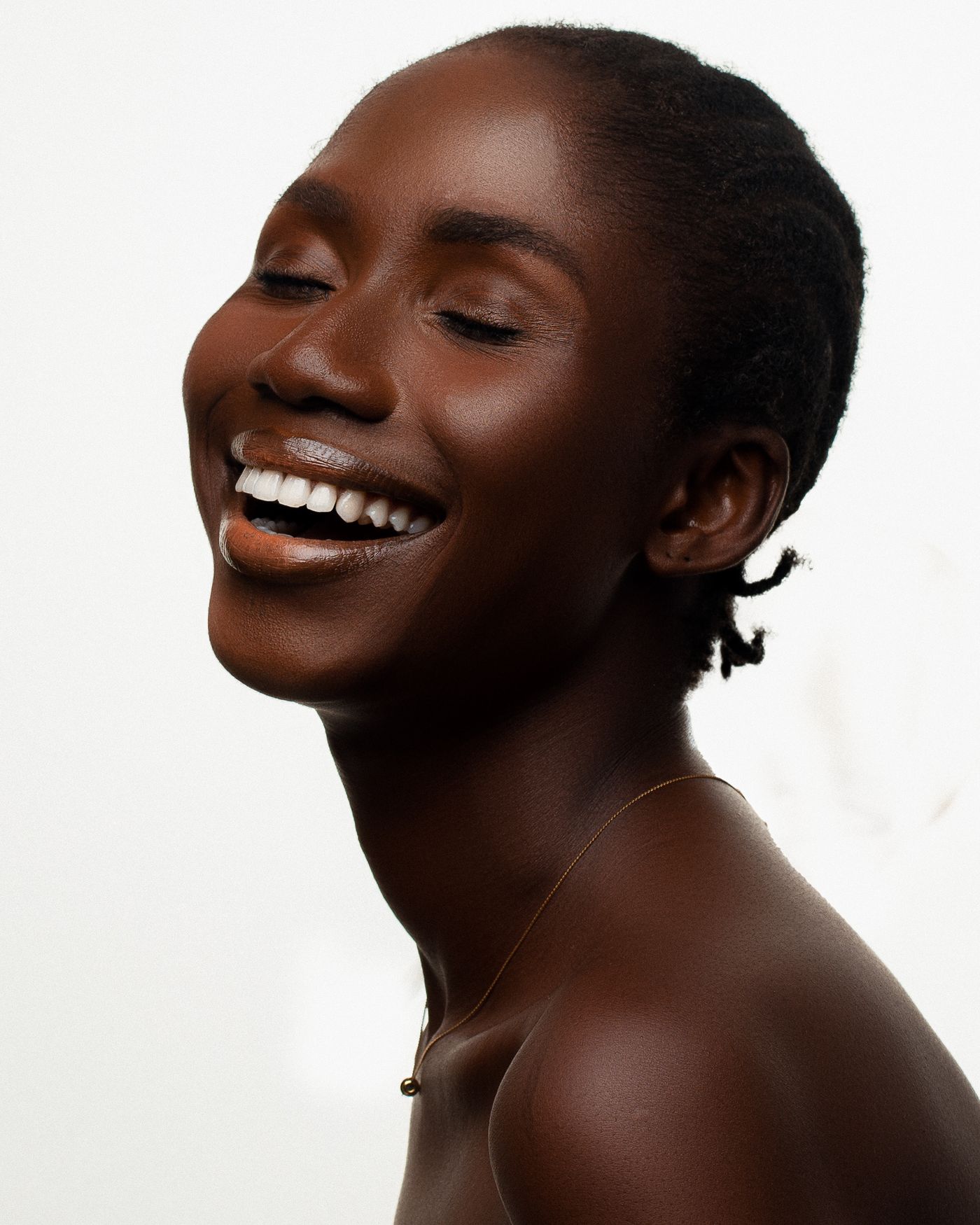 Radiant skin, studio portrait