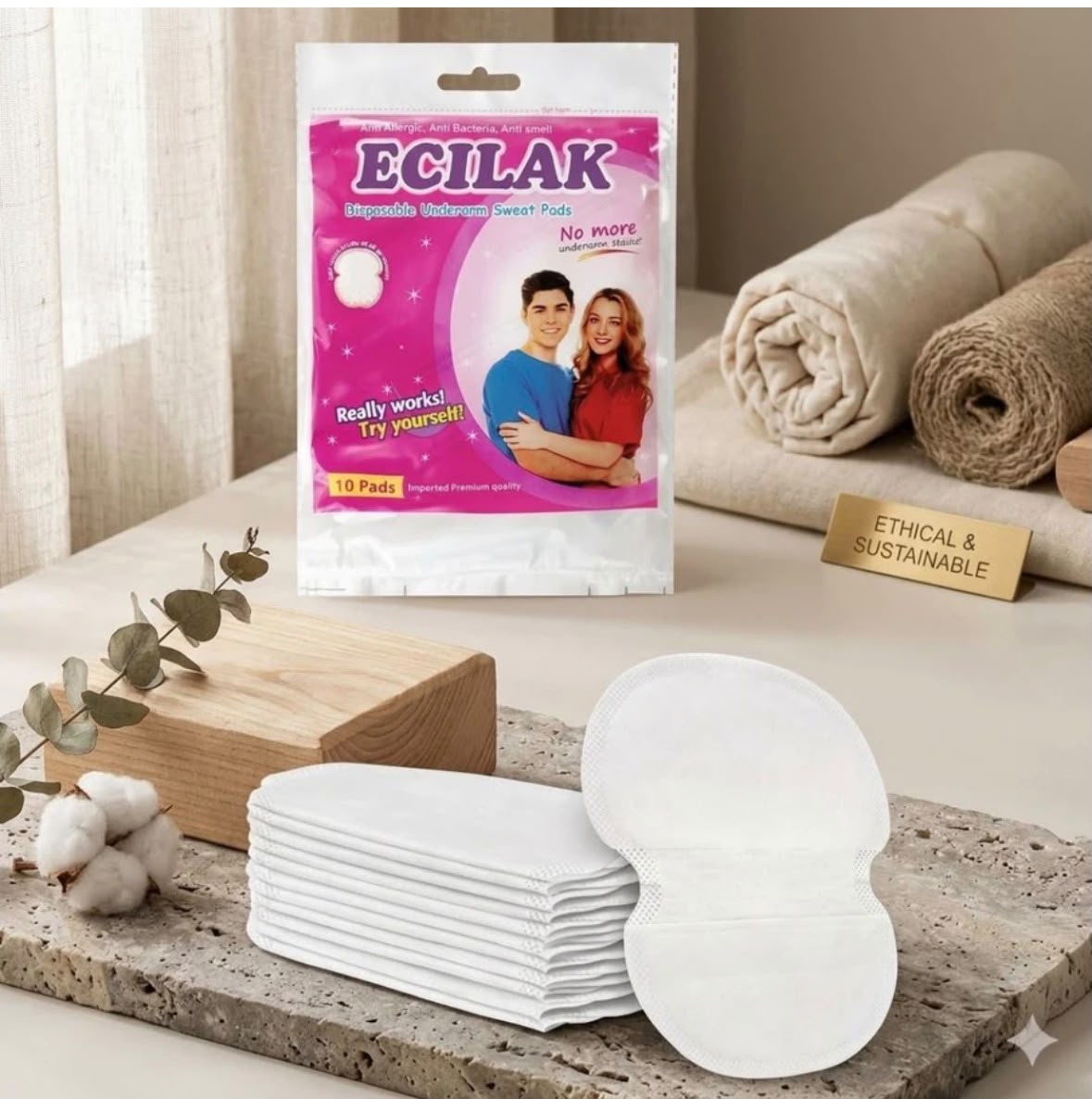 Ecilak Disposable Underarm Sweat Pads